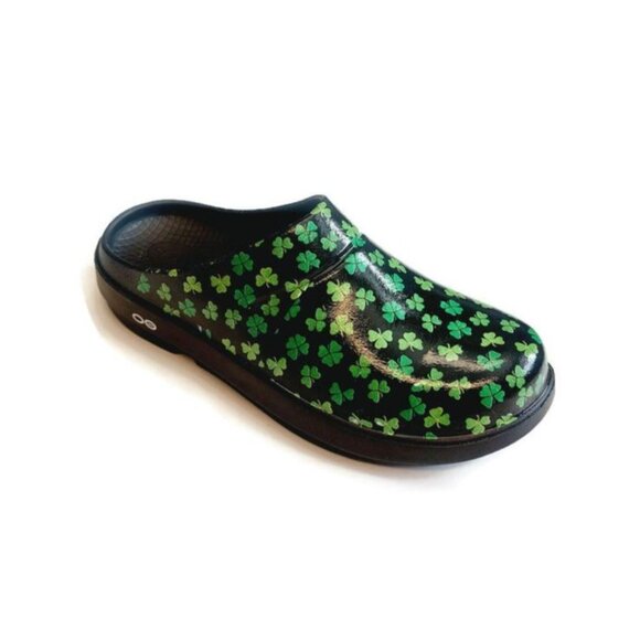 OOFOS Oocloog Recovery Clog Sandal Limited Mens 9 Womens Size 11 Shamrock Sport - Picture 1 of 9